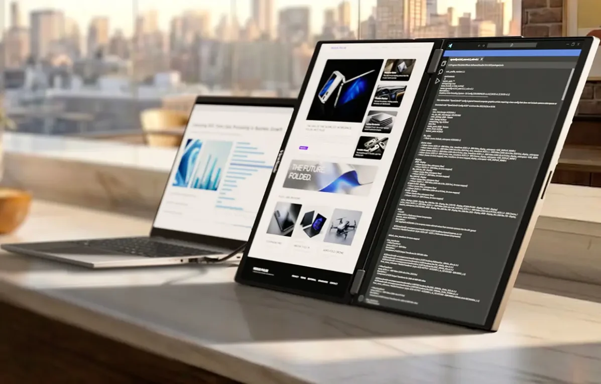 Монитору ViewSonic VG1457 с двумя экранами не помешала бы яркость побольше.